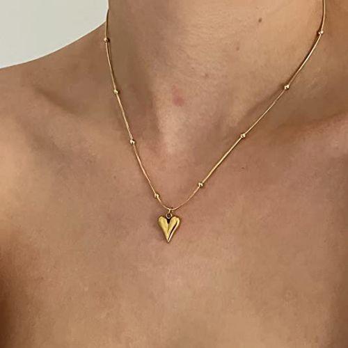 Beads Chain Heart Necklace