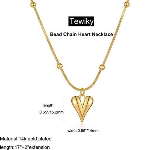 Beads Chain Heart Necklace