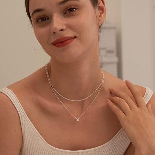 Dainty Layered CZ Diamond Necklace