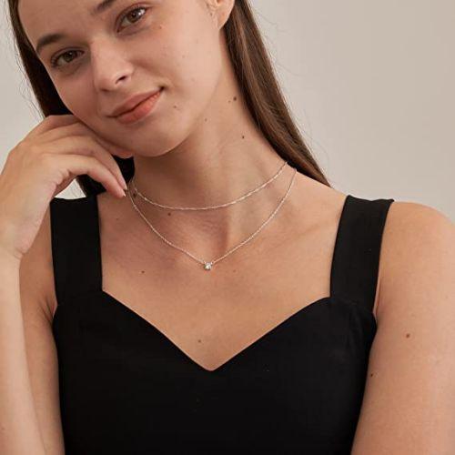 Dainty Layered CZ Diamond Necklace