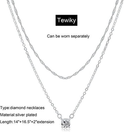 Dainty Layered CZ Diamond Necklace
