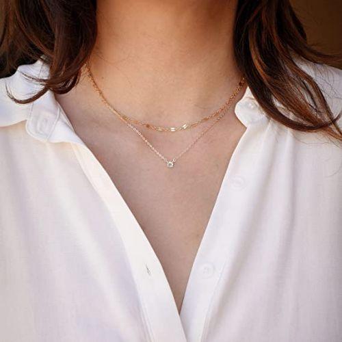 Layered CZ Chain Necklace