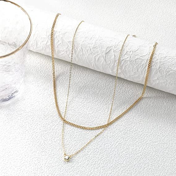 Layered CZ with Cuban Chain Necklace