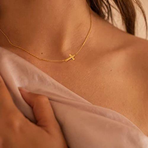 Mini Cross Choker Pendant Necklace