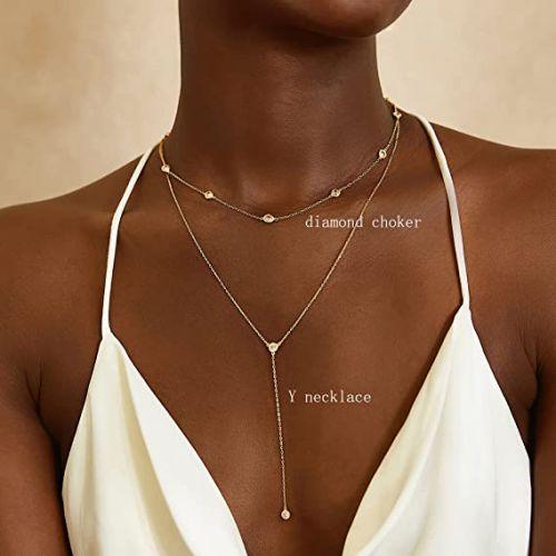 Sparkle CZ Bezel Choker Necklace