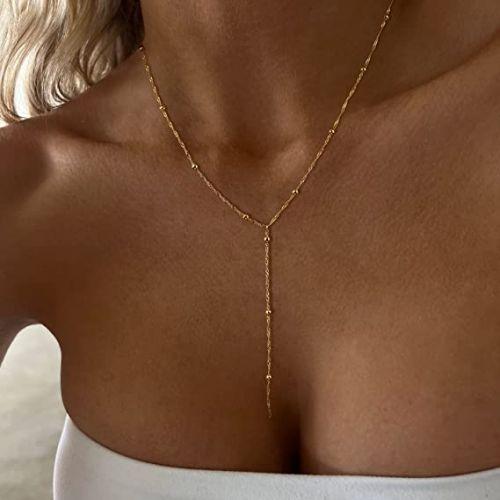 Beaded Y Necklace