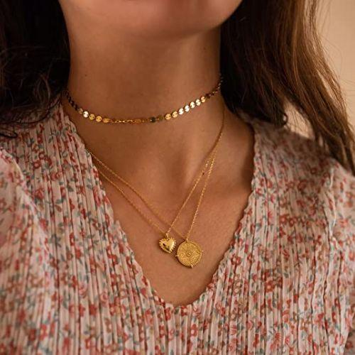 Beads Puffed Heart Pendant Necklace
