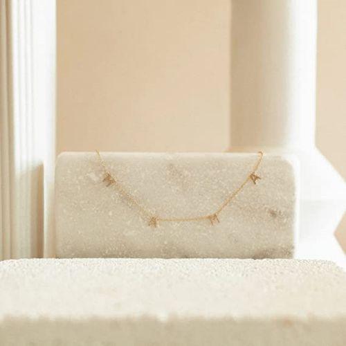 CZ MAMA Letter Necklace