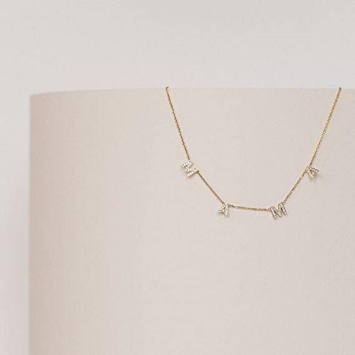 CZ MAMA Letter Necklace