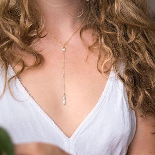 CZ Y Necklace