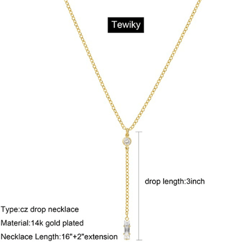 CZ Y Necklace