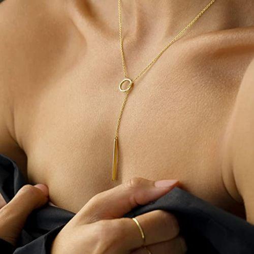 Circle Bar Y Necklace