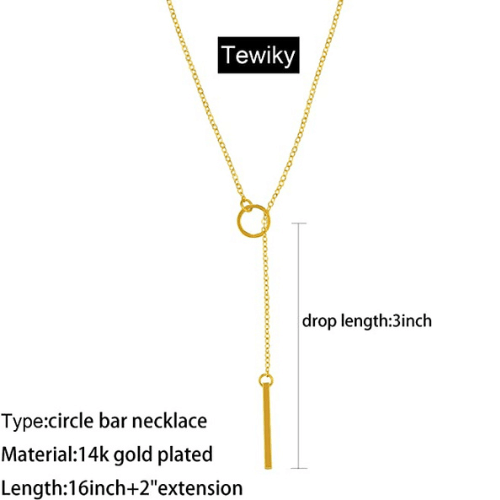 Circle Bar Y Necklace
