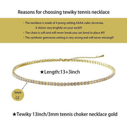 Classic Tennis Choker Necklace