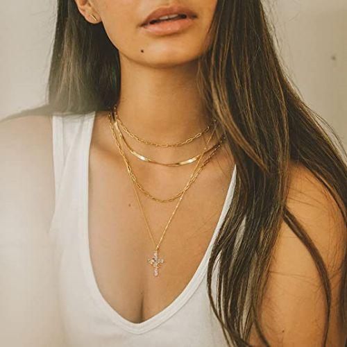 Crown with Cross Pendant Necklace