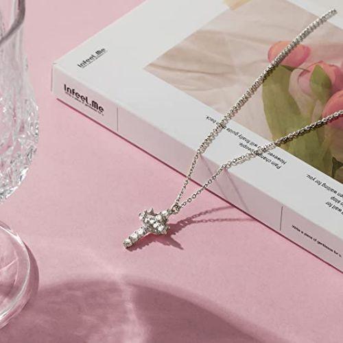 Crown with Cross Pendant Necklace