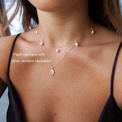 Five 4mm Pearl Choker Necklace