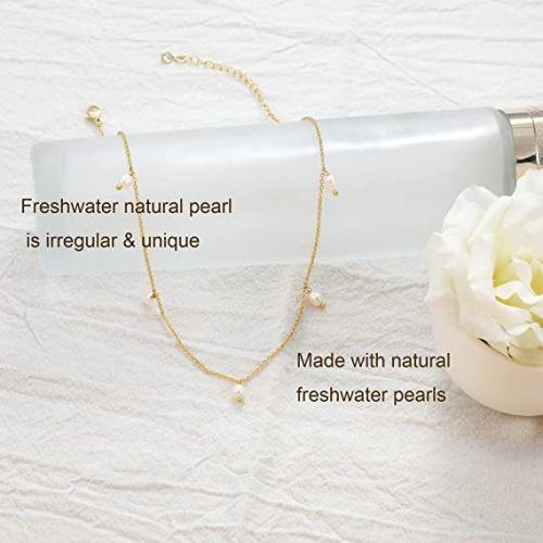 Five 4mm Pearl Choker Necklace