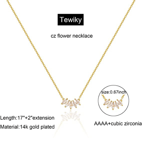 Five Marquise CZ Necklace