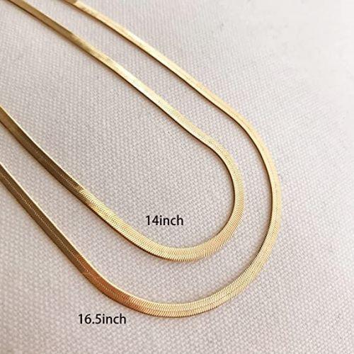 Layered 5mm Flat Snake Necklace