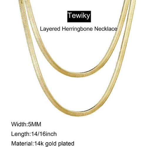 Layered 5mm Flat Snake Necklace