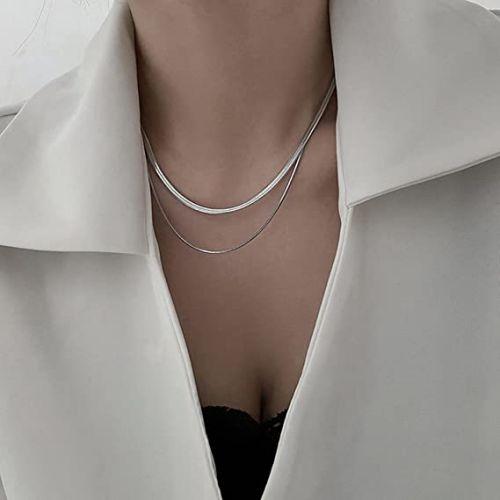 Layered Flat Snake Necklace