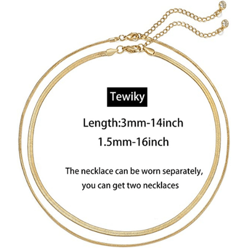 Layered Flat Snake Necklace