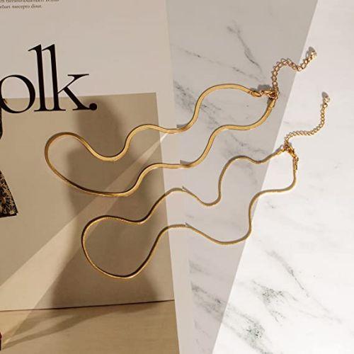 Layered Flat Snake Necklace