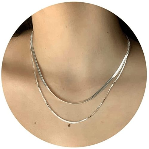 Layered Flat Snake Necklace