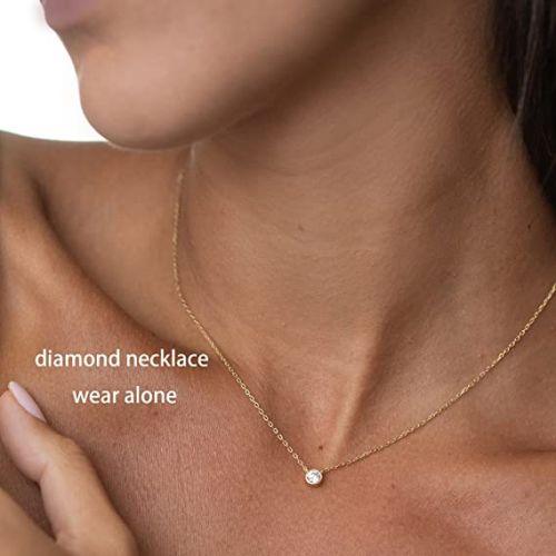 Layered Paperclip Choker with CZ Necklace