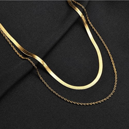 Layered Snake Chain with Rope Necklace