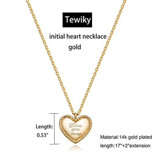 Love Your Mom Heart Shaped Necklace