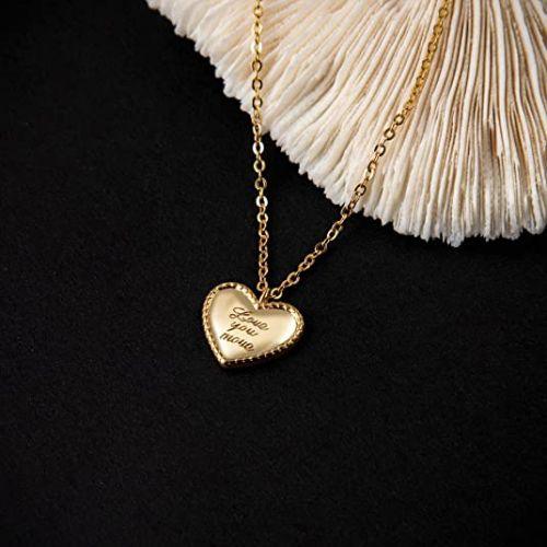 Love Your Mom Heart Shaped Necklace