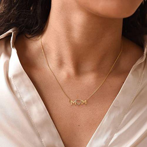 Mom Heart Pendant Necklace