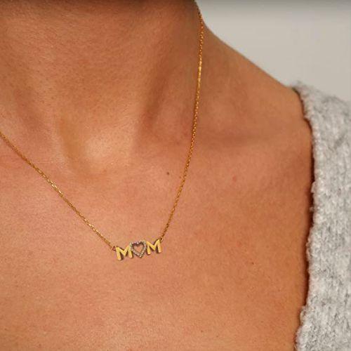 Mom Heart Pendant Necklace