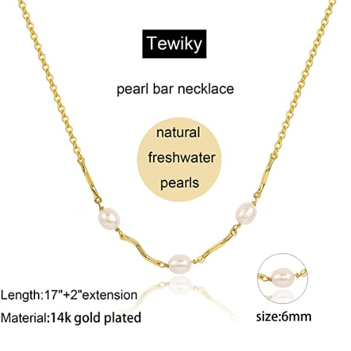 Pearl Bar Choker Necklace