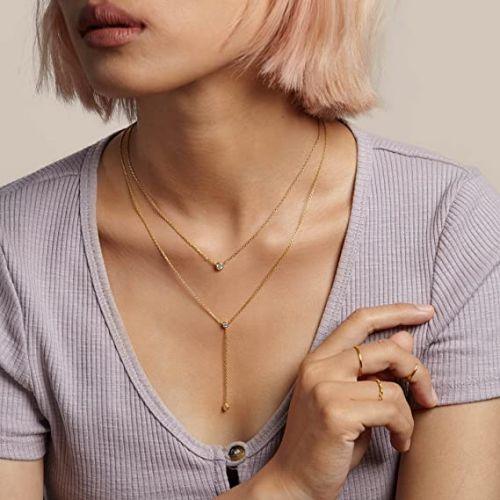 Simple CZ Y Necklace