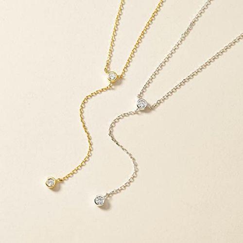 Simple CZ Y Necklace