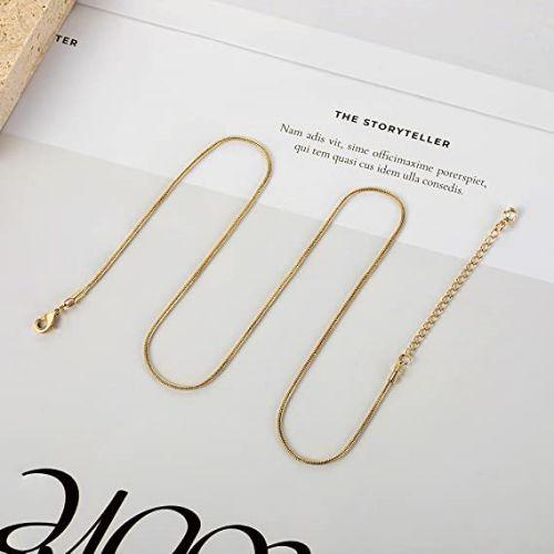 Simple Flat Snake Chain Necklace