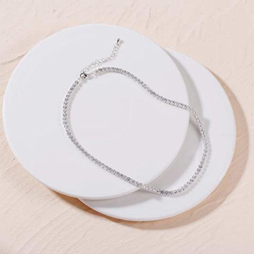 Sparking Rhinestone Double Layer Tennis Necklaces