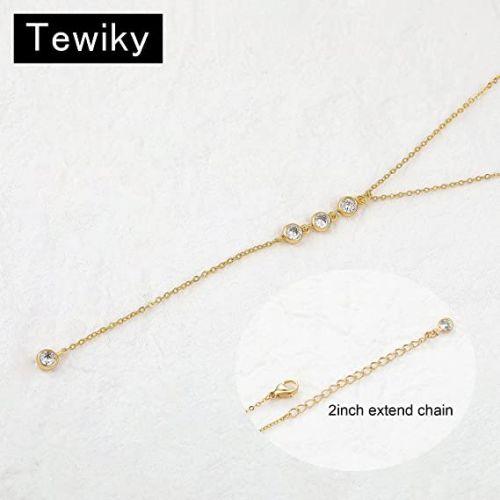 Tear Drop Y Necklace