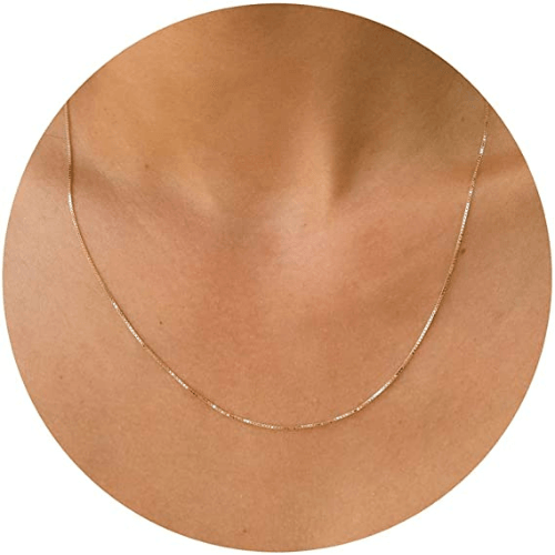 Thin Box Chain Necklace
