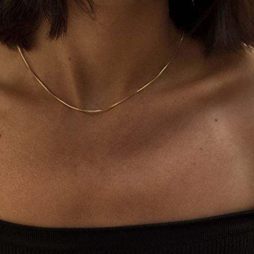 Thin Box Chain Necklace