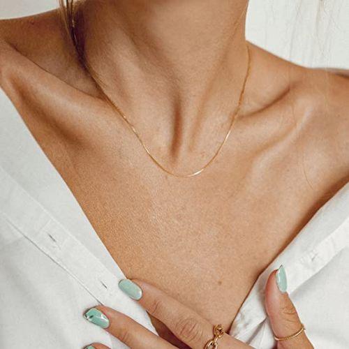 Thin Box Chain Necklace