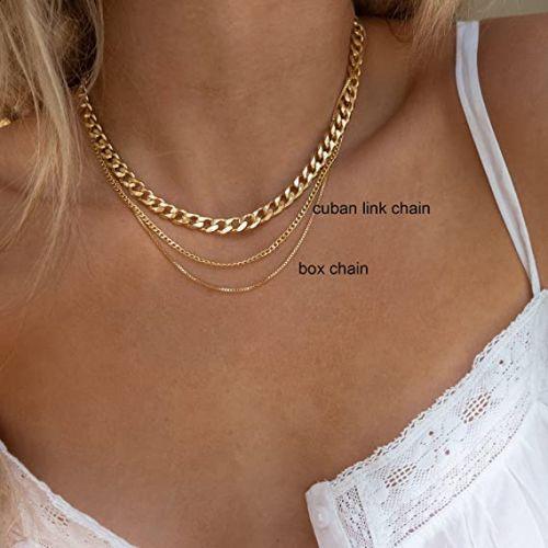 Thin Box Chain Necklace