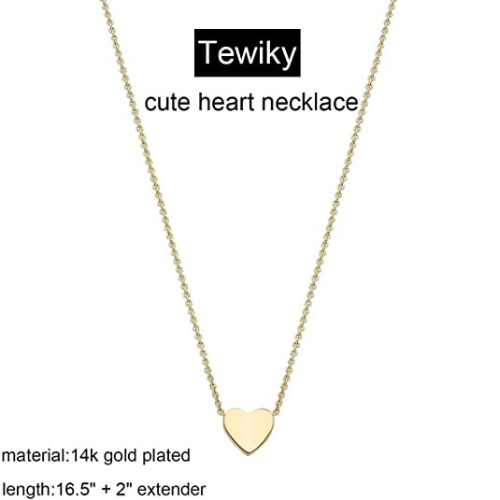 Tiny Heart Charm Chain Necklace