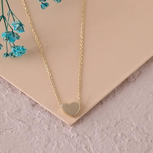 Tiny Heart Charm Chain Necklace