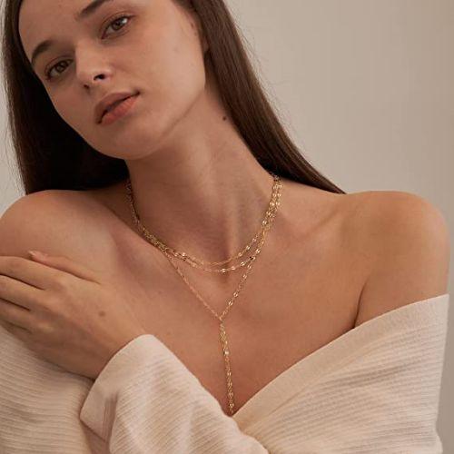 Triple Chain Y Necklace