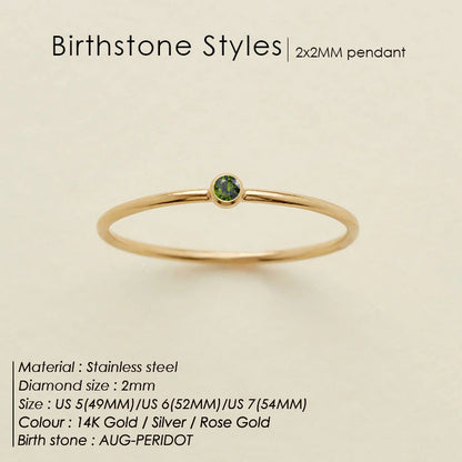 Dainty Birthstone Ring