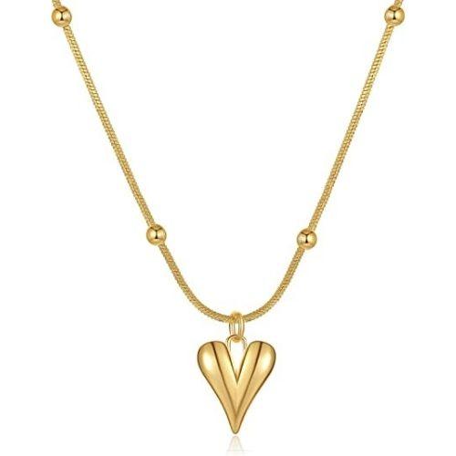 Beads Chain Heart Necklace